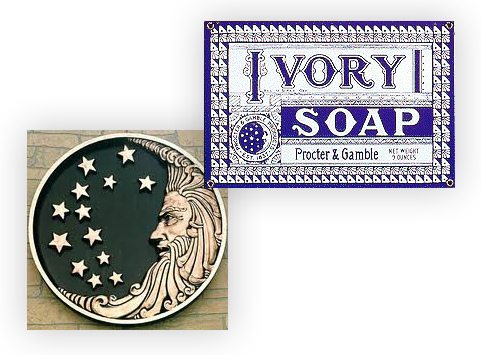 Old Ivory soap packaging the showcased an P&G logo that was thought to have Satanic themes