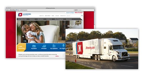 JK Moving Web Site and Truck